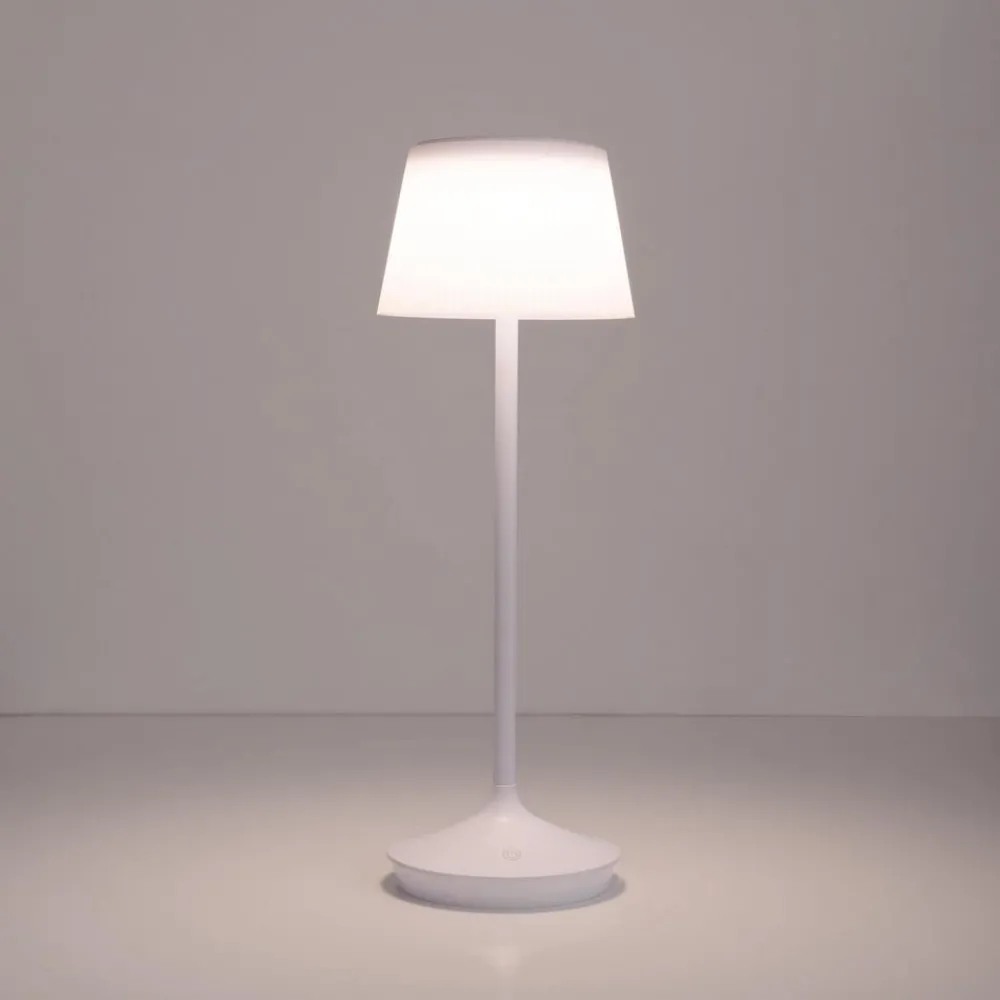 Näve Solcellelamper > Emmi LED-bordlampe, solcelle, CCT, opladelig, hvid