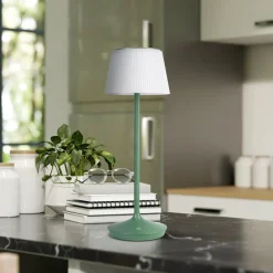 Näve Solcellelamper > Emmi LED-bordlampe, solcelle, CCT, opladelig, grøn
