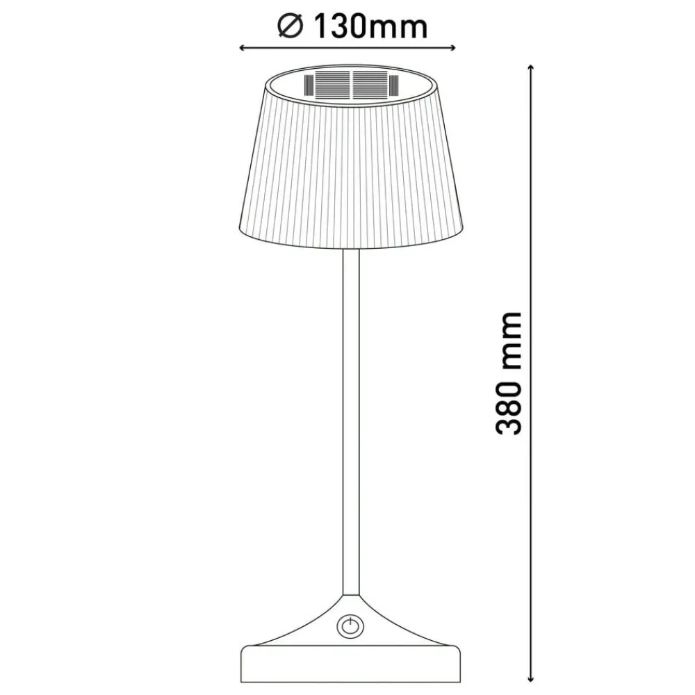 Solcellelamper ^ Näve Emmi LED-bordlampe, solcelle, CCT, opladelig, grå