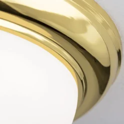 ORION Loftlamper > Empire loftlampe, Ø 26,5 cm, guld, matteret opalglas
