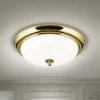 Gang|Loftlamper ^ ORION Empire loftlampe, Ø 35,5 cm, guld, matteret opalglas
