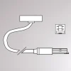 Molto Luce Skinnesystem > Endetilkobling Volare, kabel 2 m, baldakin, hvid