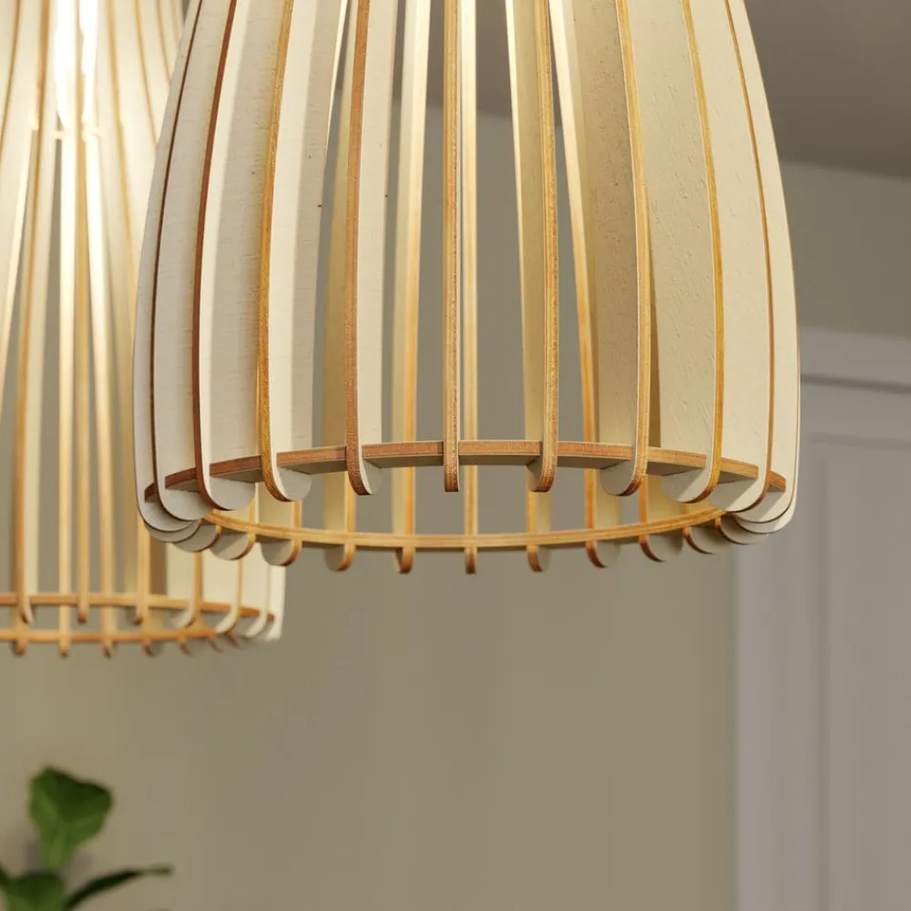 Bæredygtige Lamper|Pendellamper ^ Envostar Furn pendel, birkekrydsfiner, 3fl