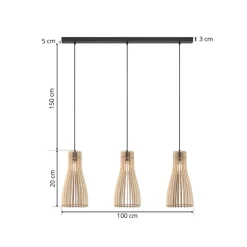 Bæredygtige Lamper|Pendellamper ^ Envostar Furn pendel, birkekrydsfiner, 3fl