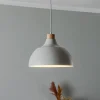 Pendellamper|Pendellamper ^ Envostar Kaitt hængelampe, beige, Ø 34 cm, trædetaljer