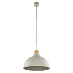 Pendellamper|Pendellamper ^ Envostar Kaitt hængelampe, beige, Ø 34 cm, trædetaljer
