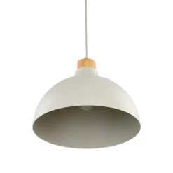 Pendellamper|Pendellamper ^ Envostar Kaitt hængelampe, beige, Ø 34 cm, trædetaljer