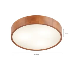 Envostar Loftlamper|Loftlamper > Kerio loftlampe, Ø47cm, rustik fyrretræ