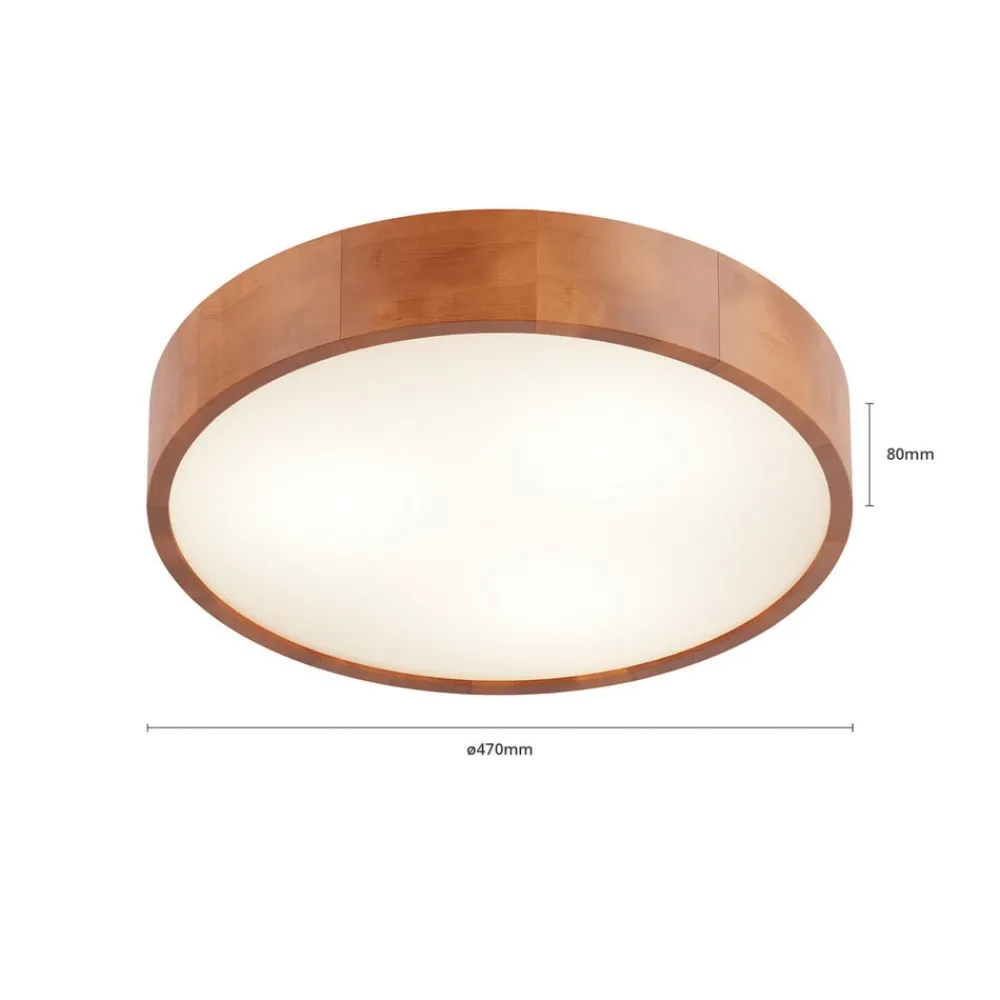 Envostar Loftlamper|Loftlamper > Kerio loftlampe, Ø47cm, rustik fyrretræ