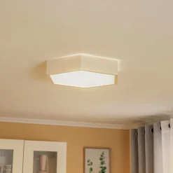 Loftlamper ^ Envostar loftlampe Hagen, hvid fyrretræ