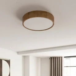 Loftlamper|Loftlamper ^ Envostar loftlampe Kerio, Ø 47 cm, naturligt egetræ