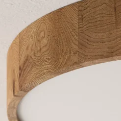 Loftlamper|Loftlamper ^ Envostar loftlampe Kerio, Ø 47 cm, naturligt egetræ