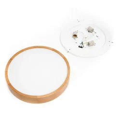 Loftlamper|Loftlamper ^ Envostar loftlampe Kerio, Ø 47 cm, naturligt egetræ
