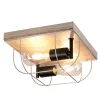 Bæredygtige Lamper ^ Envostar Neptuna loftslampe, firkantet, 2-lys.