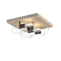 Bæredygtige Lamper ^ Envostar Neptuna loftslampe, firkantet, 4-lys.