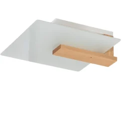Loftlamper|Loftlamper ^ Envostar Peach Puff loftlampe med glas, træ