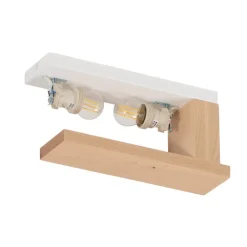 Loftlamper|Loftlamper ^ Envostar Peach Puff loftlampe med glas, træ