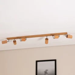 Envostar Loftlamper|Loftlamper > Peach Puff loftspot træ cylinder 6 lk