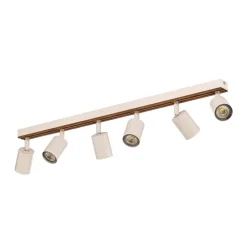 Envostar Loftlamper|Spotlights > Tino loftspot med 6 lyskilder hvid/træ