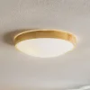 Loftlamper ^ Envostar Zeus loftlampe i træ, fyr, Ø 37 cm