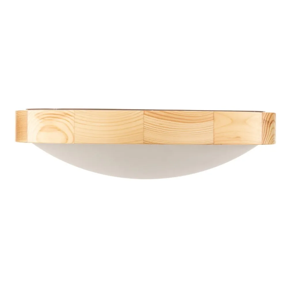 Loftlamper ^ Envostar Zeus loftlampe i træ, fyr, Ø 37 cm
