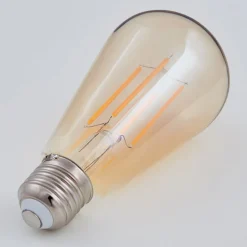 Filament Pære ^ Lindby E27 rustik LED-pære 6 W 500lm rav 1.800 K, 2 stk