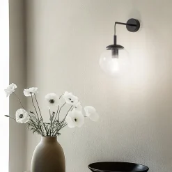 TK Lighting Væglamper > Esme væglampe, transparent, højde 45 cm, glas, E27