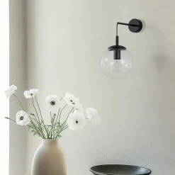 TK Lighting Væglamper > Esme væglampe, transparent, højde 45 cm, glas, E27