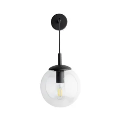 TK Lighting Væglamper > Esme væglampe, transparent, højde 45 cm, glas, E27