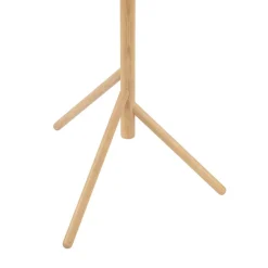 Gulvlamper|Gulvlamper ^ TK Lighting Estera gulvlampe, opalglas, træramme, 132 cm, 3 lyskilder
