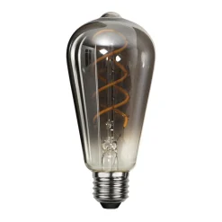 STAR TRADING Dæmpbar Led-Pære|Filament Pære > E27 ST64 2 W rustik LED-pære, filament 2.100 K røg