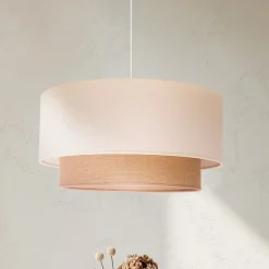 Euluna Pendellamper|Pendellamper > Boho pendellampe, beige, tekstil, Ø 45 cm