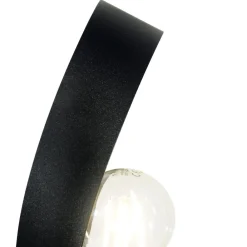 Bordlamper ^ Euluna bordlampe Petla, sort/guld, metal, Ø 19 cm