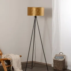 Euluna Gulvlamper > gulvlampe Zofia, guldfarvet