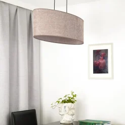 Euluna Pendellamper > hængelampe Celine, cappuccino, chenille-stof, 80 cm