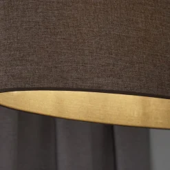 Euluna Pendellamper > hængelampe Celine, cappuccino, chenille-stof, 80 cm