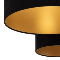 Loftlamper ^ Euluna Lodge loftlampe, 4 lyskilder, sort/guld