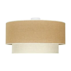 Euluna Loftlamper > loftlampe Boho Jute, naturbrun/hvid, Ø 60 cm