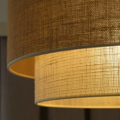 Euluna Loftlamper > loftlampe Boho Jute, naturbrun/hvid, Ø 60 cm