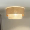 Euluna Loftlamper|Loftlamper > loftlampe Boho Jute, naturbrun/hvid, Ø 45 cm