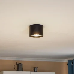 Euluna Loftlamper|Loftlamper > loftspot Chloe, sort, Ø 11,5 cm stift stål