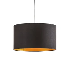 Euluna Pendellamper > Roller hængelampe, sort/guld, Ø 45 cm