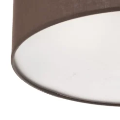 Euluna Loftlamper > rulleloft, jordfarvet stofskærm, Ø40cm