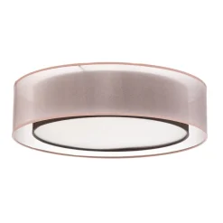 Loftlamper ^ Euluna Tibu loftlampe, tekstil, Ø50cm, jordfarvet