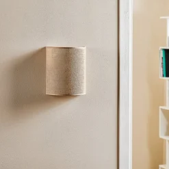 Euluna Gang|Pendellamper > væglampe jute, brun, tekstil, 24 cm høj, E27