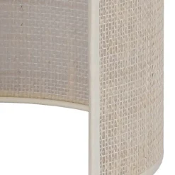 Euluna Væglamper > væglampe jute, hvid/ecru, halvrund, højde 24 cm