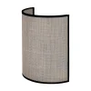 Euluna Væglamper|Væglamper > væglampe jute, hvid/sort, halvrund, højde 24 cm