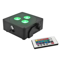 Steinigke Showtechnic Udendørs Loftlamper|Udendørs Spot > EUROLITE Batteri Flad Lampe 3 LED Spot 24W IP65