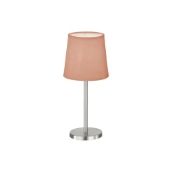FH Lighting Bordlamper > Eve bordlampe, hørskærm, nikkel/rosa