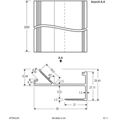 EVN Led Strips > APTBH alu-profil, loftsrettet, 200 cm alu